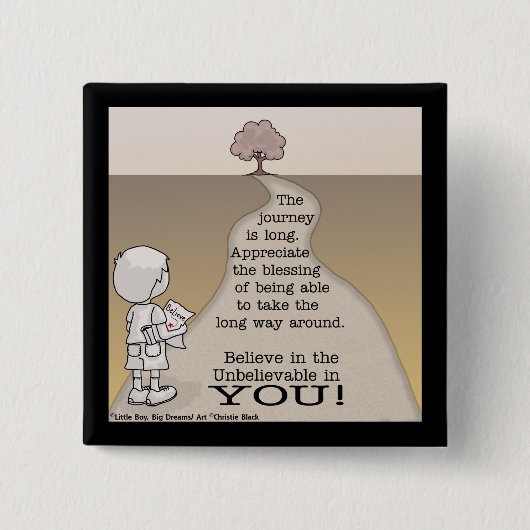 長い旅 缶バッジ (正面)