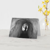 長い旋回トンネルの影の姿 カード (黄色い花)