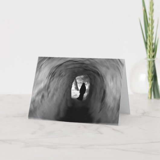 長い旋回トンネルの影の姿 カード (正面)