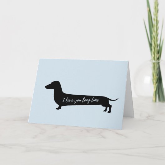 長い時間のdachsのバレンタインカード愛して下さい シーズンカード (正面)