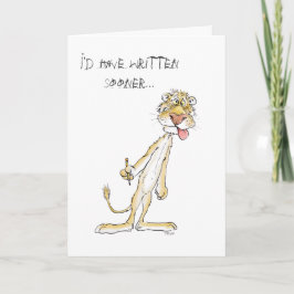 長い時間は書きません! 謝罪のライオンカード カード