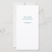 長い時間を滞在する冷静な誕生日 カード (裏面)