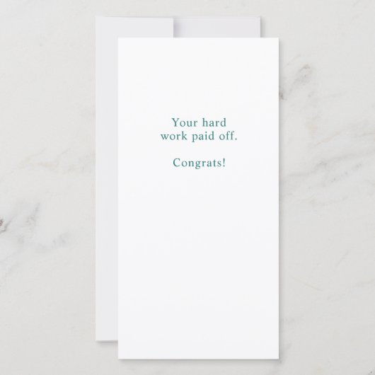 長い時間を滞在する冷静な誕生日 カード (裏面)