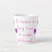 長い時間、古い友人のマグカップ カフェラテマグ (正面)