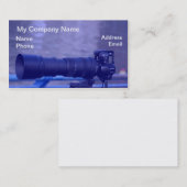 長い望遠レンズが付いている単レンズの反射カメラ 名刺 (正面/裏面)