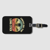 長い杖を掘る雛 ラゲッジタグ (正面横)