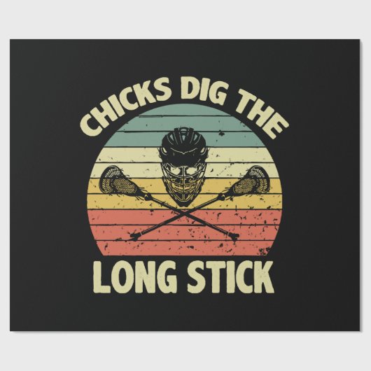 長い杖を掘る雛 ラッピングペーパー (フラット)