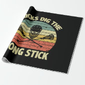 長い杖を掘る雛 ラッピングペーパー (アンロールド)