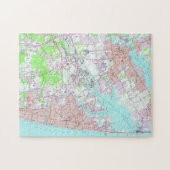 長い枝及び赤い銀行NJ (1954年)のヴィンテージの地図 ジグソーパズル (横)