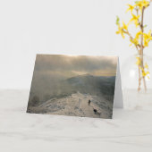 長い歩行の家の挨拶状 カード (黄色い花)