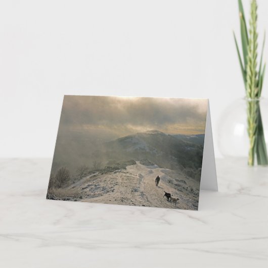 長い歩行の家の挨拶状 カード (正面)
