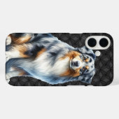 長い毛のふわふわしたオーストラリアの羊飼い犬 Case-Mate iPhoneケース (裏面 (横))