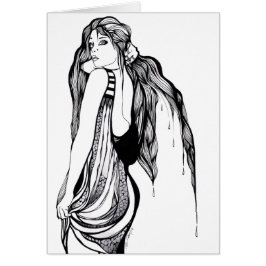 長い毛の10代のなポートレート