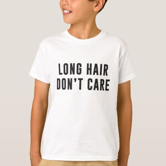 長い毛。 気にしないで下さい Tシャツ (正面)