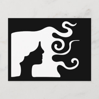 長い波毛の人 ポストカード