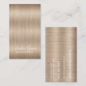 長い波状の金髪5のスタイリストの名刺 名刺 (正面/裏面)