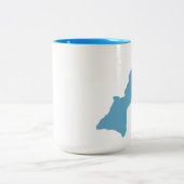 長い湖、Vicksburg、ミシガン州 ツートーンマグカップ (中央)