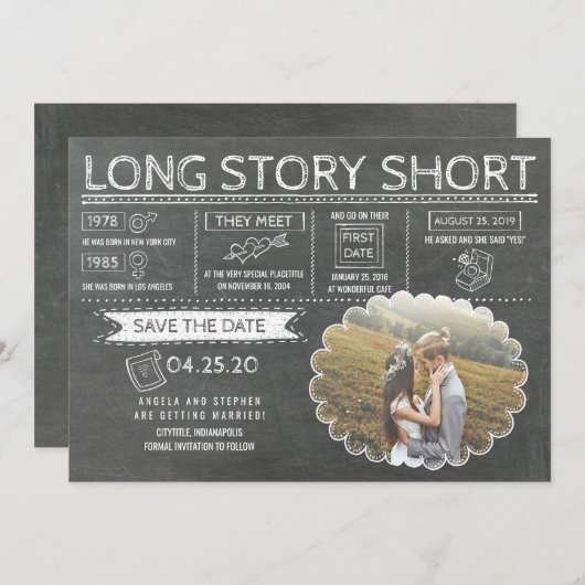 長い物語の不足分|おもしろいな|の写真の保存日付 セーブザデート (正面/裏面)