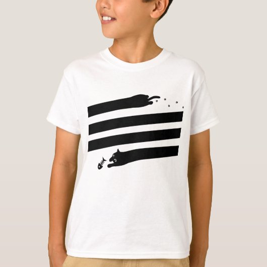 長い猫(_C) Tシャツ (正面)