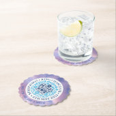 長い王と女王 – 戴冠式。編集可能。 ペーパーコースター (インサイチュ)