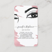 長い目と眉のバラ金ゴールド名刺 コーリングカード (裏面)