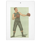 長い緑の幹を持つヴィンテージボクサー クリップボード (裏面)