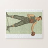 長い緑の幹を持つヴィンテージボクサー ジグソーパズル (横)