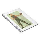 長い緑の幹を持つヴィンテージボクサー ノートブック (右側)