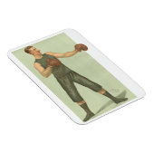 長い緑の幹を持つヴィンテージボクサー マグネット (右側)