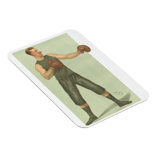 長い緑の幹を持つヴィンテージボクサー マグネット (右側)