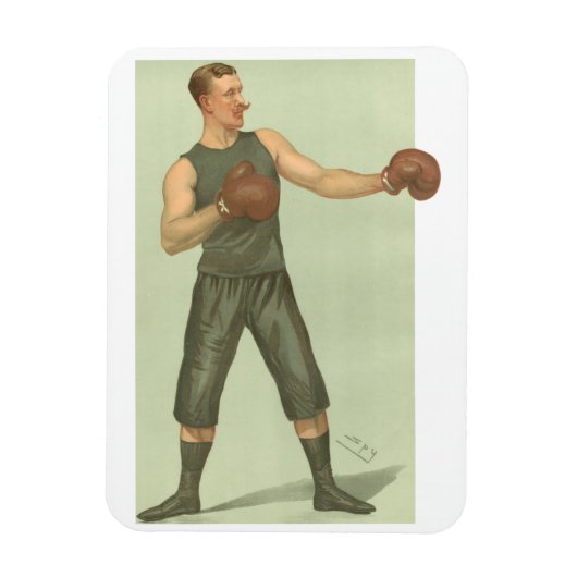 長い緑の幹を持つヴィンテージボクサー マグネット (縦)