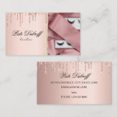 長い美しいまばたき目と眉 名刺 (正面/裏面)
