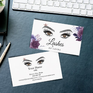 長い美しいまばたき目ブロウヴィンテージフローラ 名刺