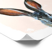 長い耳のウサギの子供部屋はブーをピーク ポスター (角)