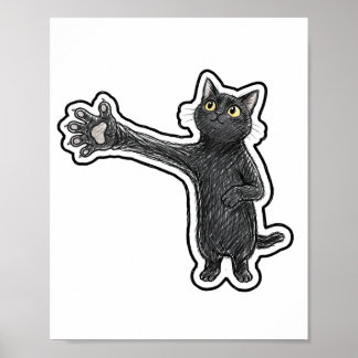 長い腕の黒猫 ポスター