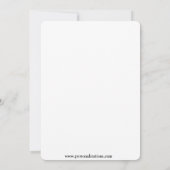 長い茎のばら色の結婚式招待状 招待状 (裏面)