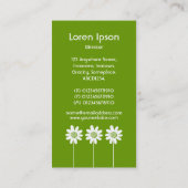 長い茎の花VI -アボカドの緑 名刺 (裏面)