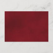 長い茎を持つレッドローズエレガントな結婚式のウェブサイト エンクロージャーカード (裏面)