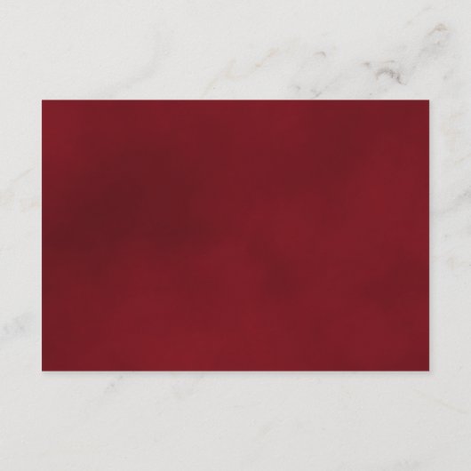 長い茎を持つレッドローズエレガントな結婚式のウェブサイト エンクロージャーカード (裏面)