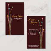 長い茎 – ダークブラウン 名刺 (正面/裏面)