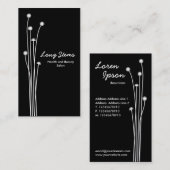 長い茎 – 白黒(金ゴールドカード) 名刺 (正面/裏面)