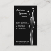 長い茎 – 白黒(金ゴールドカード) 名刺 (裏面)