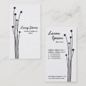 長い茎 – 黒い金ゴールド 名刺 (正面/裏面)