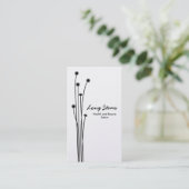 長い茎 – 黒い金ゴールド 名刺 (スタンド正面)