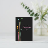 長い茎-黒(ぽっちゃりした) 名刺 (スタンド正面)