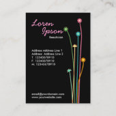 長い茎-黒(ぽっちゃりした) 名刺 (裏面)