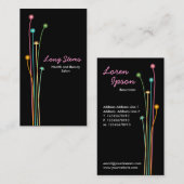 長い茎 – 黒 名刺 (正面/裏面)
