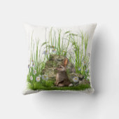 長い草のウサギそしてデイジーはクッションを置きます クッション (裏面)