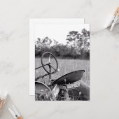 長い草の中のトラクター カード (正面/裏面インサイチュ)