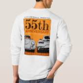 長い袖が付いているMavs第55記念日の暗い文字 Tシャツ (裏面)